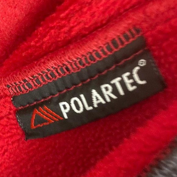 L.L Bean Red Full Zipper Cotton Fleece M - Picture 9 of 11